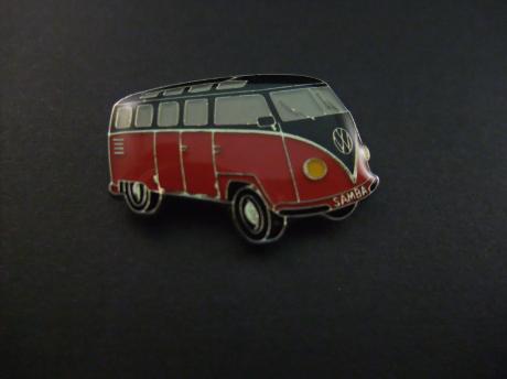 VW Volkswagen T1 Microbus Samba rood-zwart